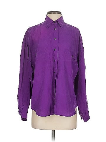 Moda International Long Sleeve Silk Top (view 1)