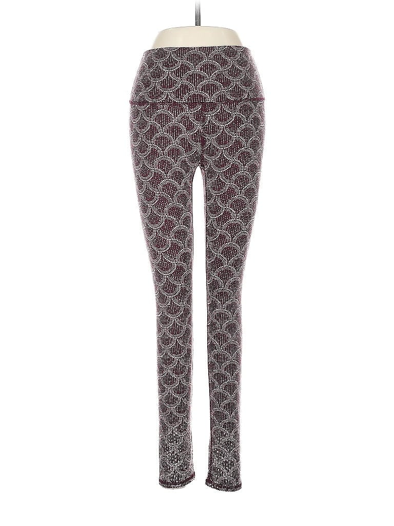 Pre-owned Aerie Leggings In Burgundy