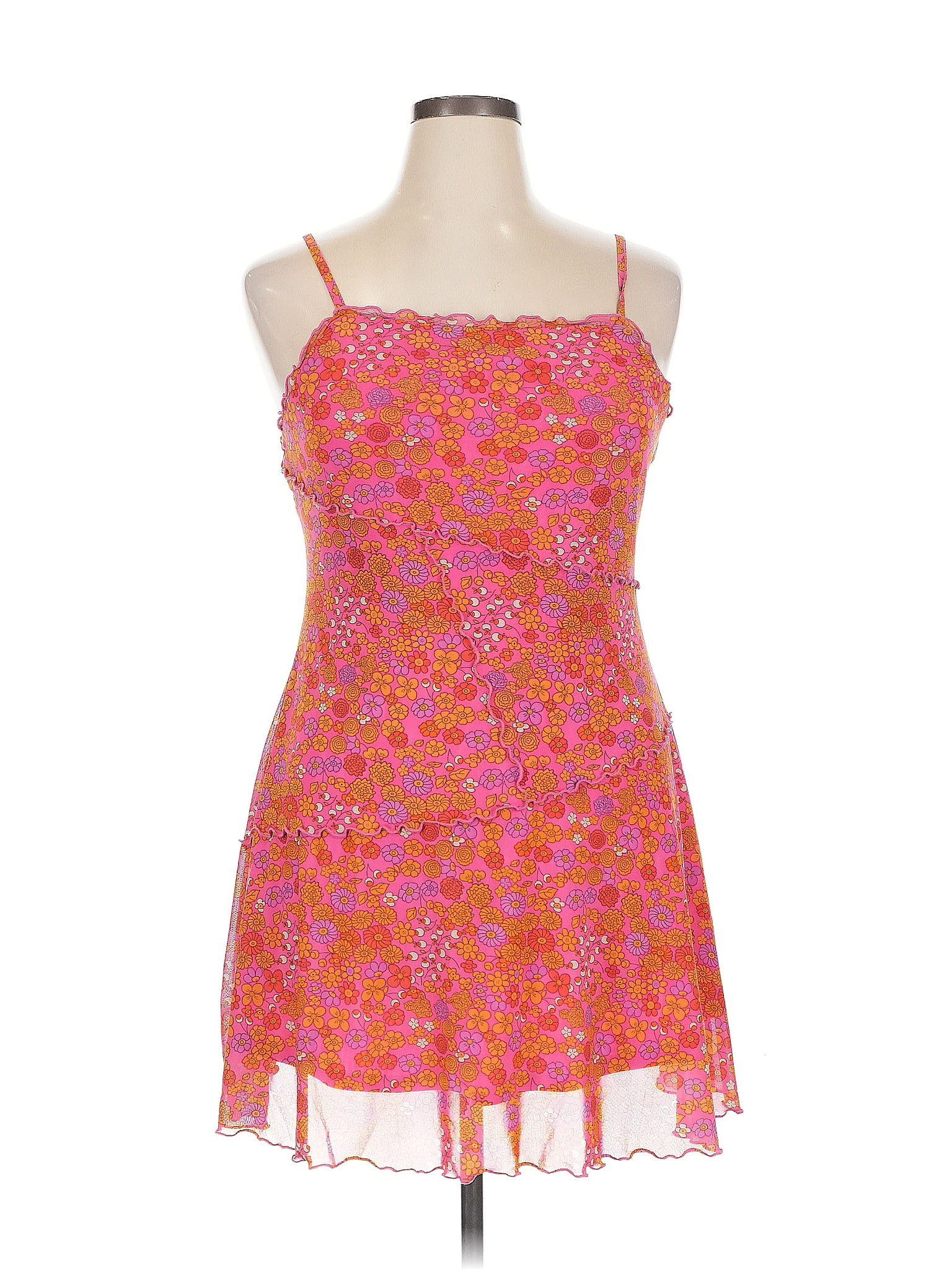 Wild Fable Paisley Orange Cocktail Dress Size XL