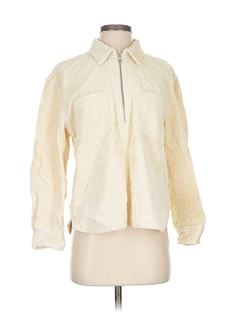 Pre-owned Madewell Cardigan Sweater In White