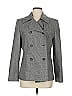 Ann Taylor Chevron-herringbone Gray Wool Coat Size 8 - photo 1