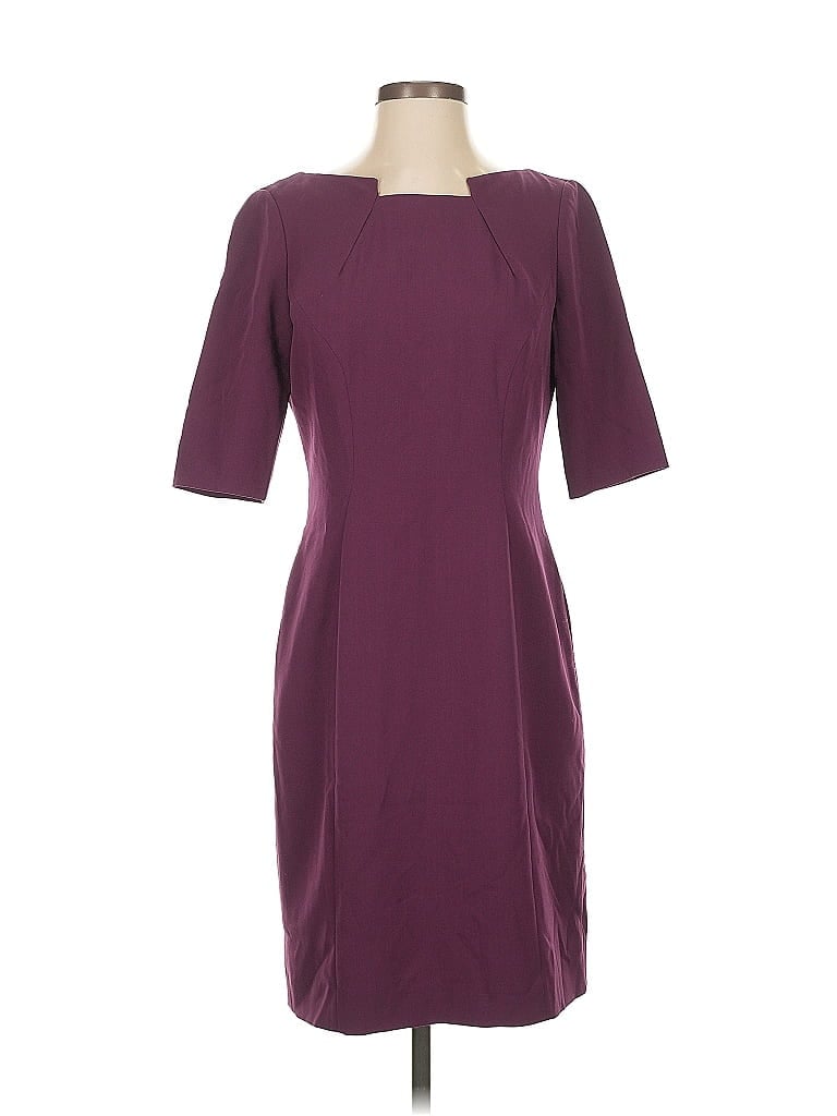 Tahari by ASL Solid Burgundy Cocktail Dress Size 4 - photo 1