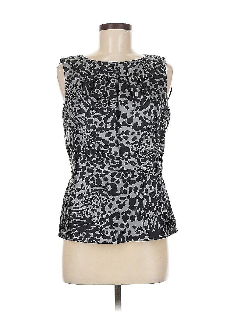 Pre-owned Ann Taylor Sleeveless Top Silver Strapless Neckline Tops