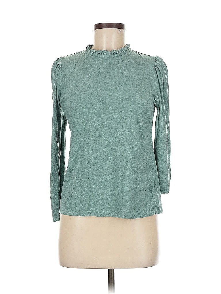 Pre-owned Ann Taylor Loft Outlet 3/4 Sleeve T-shirt In Blue