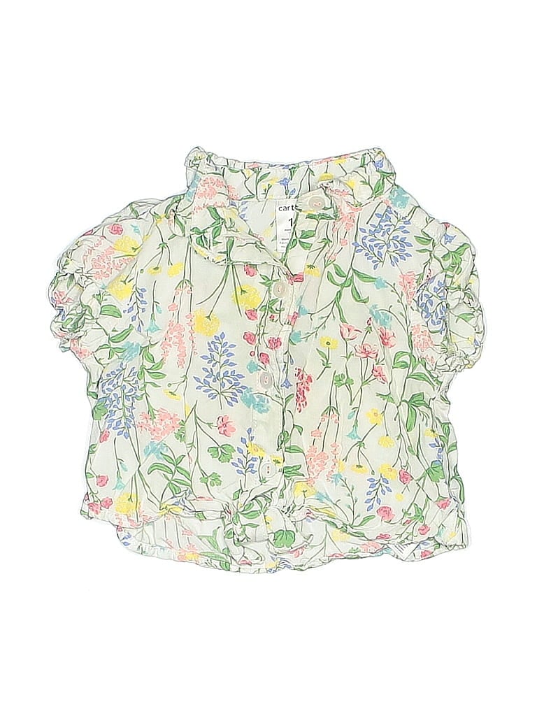Click to view more detailed imagery on our partner's website Pre-owned Carter's Babies' Short Sleeve Blouse In White