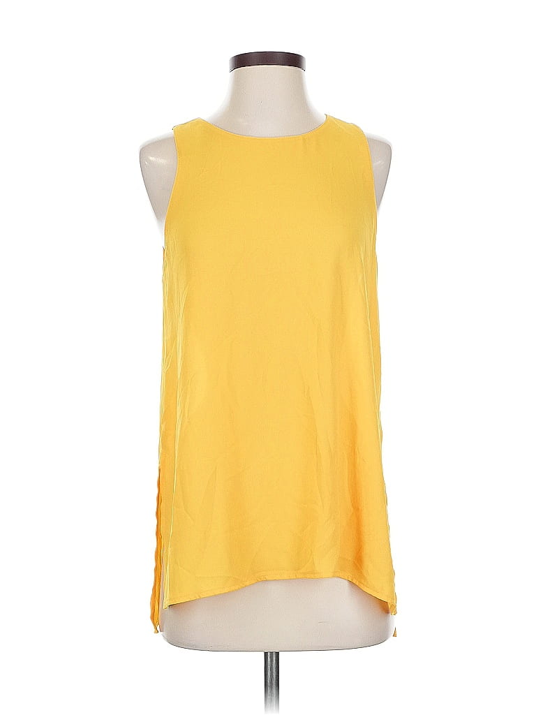 Pre-owned Lush Sleeveless Top Yellow Halter Neckline Tops