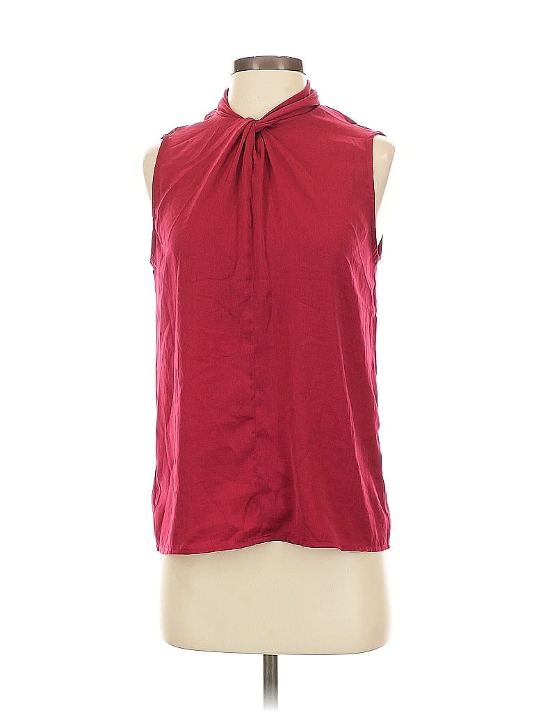 Click to view more detailed imagery on our partner's website Pre-owned Banana Republic Factory Store Sleeveless Blouse In Burgundy