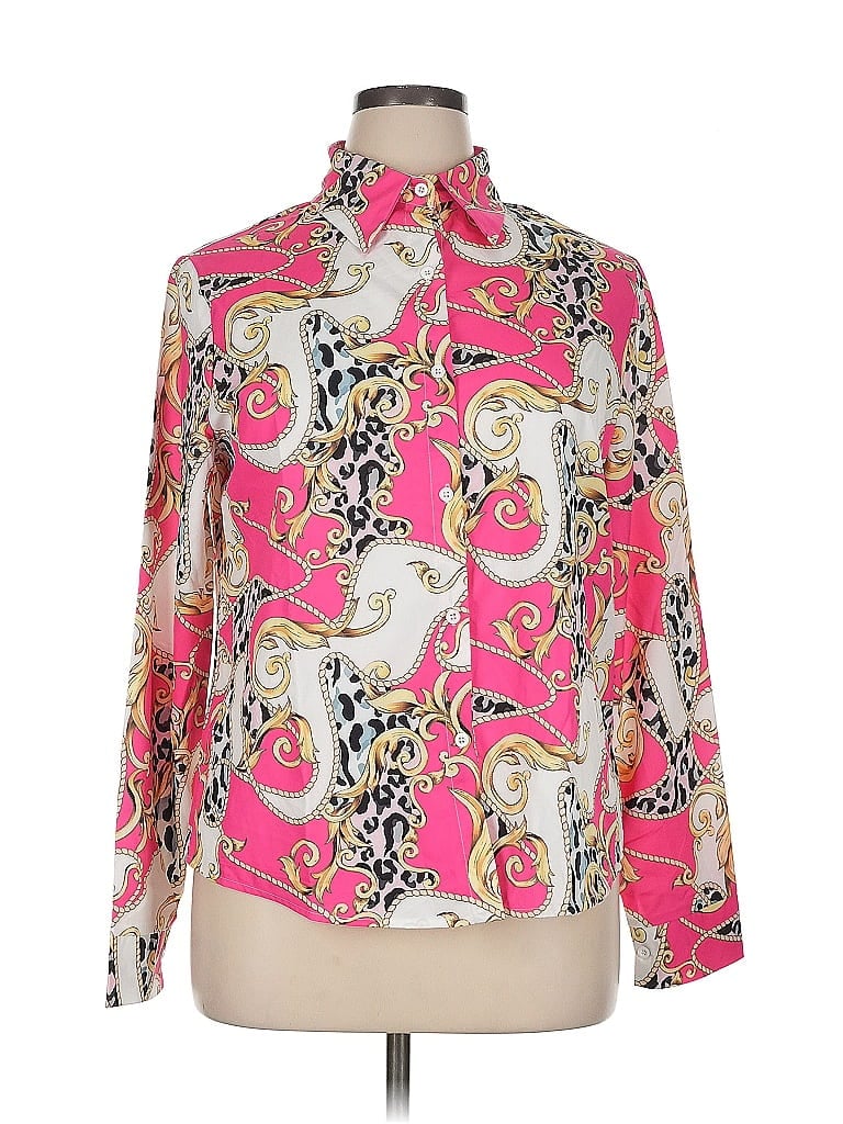 Pre-owned Unbranded Long Sleeve Blouse In Pink