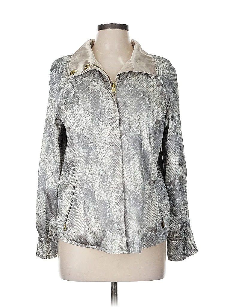 Pre-owned Zenergy By Chico's Jacket In Gray