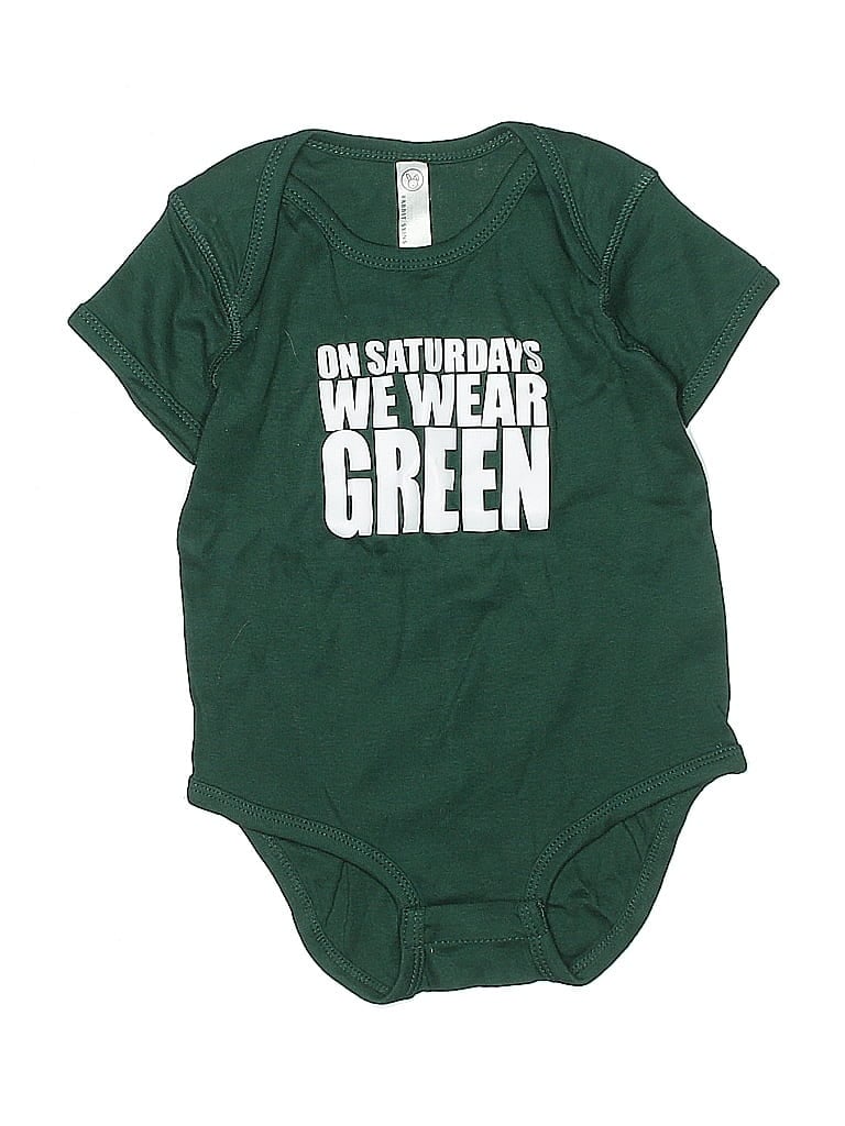 Pre-owned Rabbit Skins Kids' Short Sleeve Onesie In Green