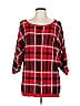 Soho JEANS NEW YORK & COMPANY Plaid Red Pullover Sweater Size L - photo 1