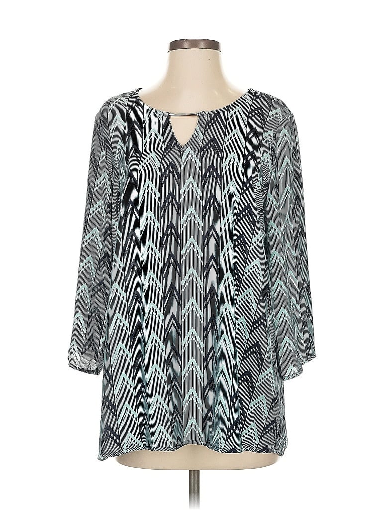 Click to view more detailed imagery on our partner's website Pre-owned Misia 3/4 Sleeve Blouse In Blue