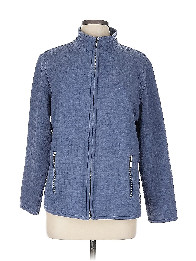 Pre-owned Karen Scott Sport Cardigan Sweater In Blue