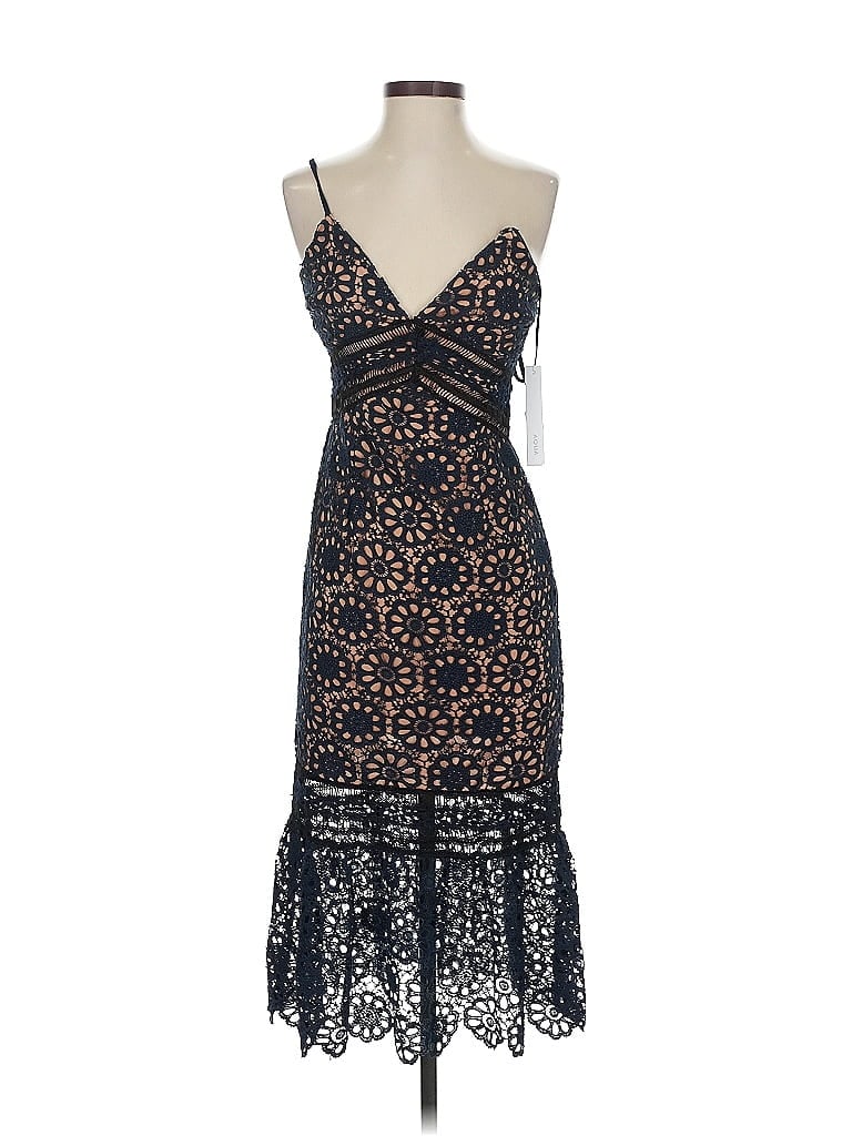 Aqua 100% Polyester Black Cocktail Dress Size S - photo 1