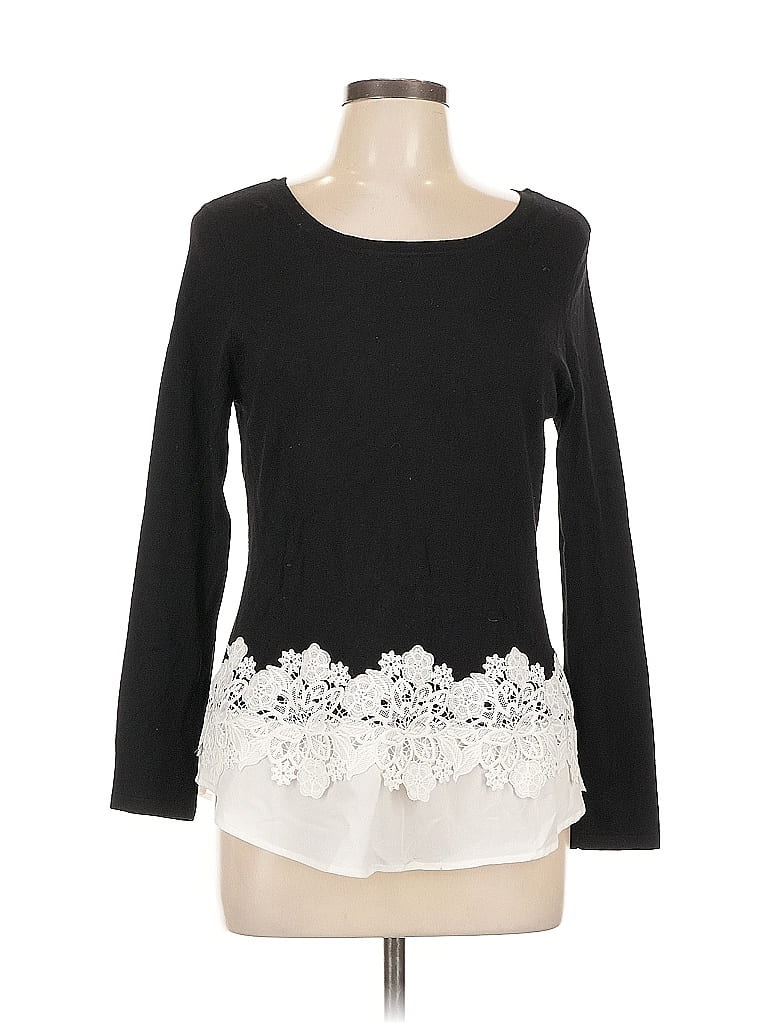 Pre-owned Inc International Concepts Pullover Sweater In Black