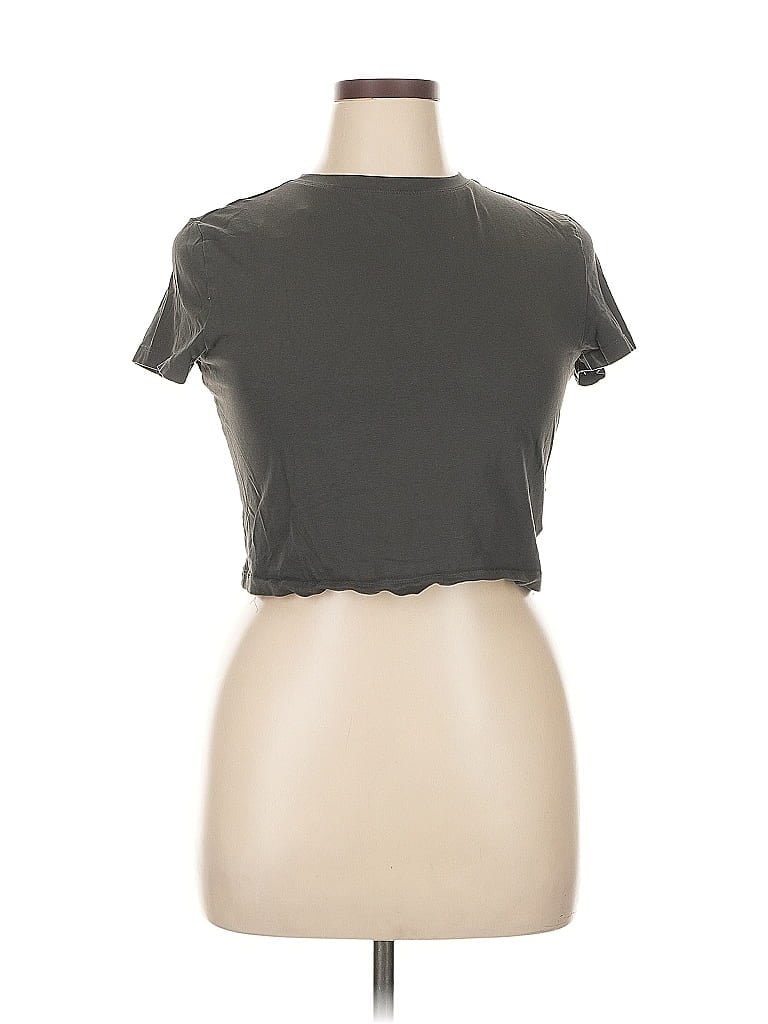 Pre-owned Divided By H&m Short Sleeve T-shirt In Gray