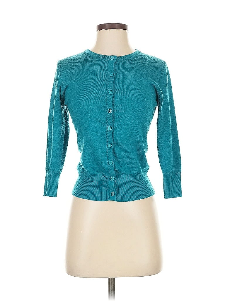 Pre-owned Assorted Brands Cardigan Sweater In Blue