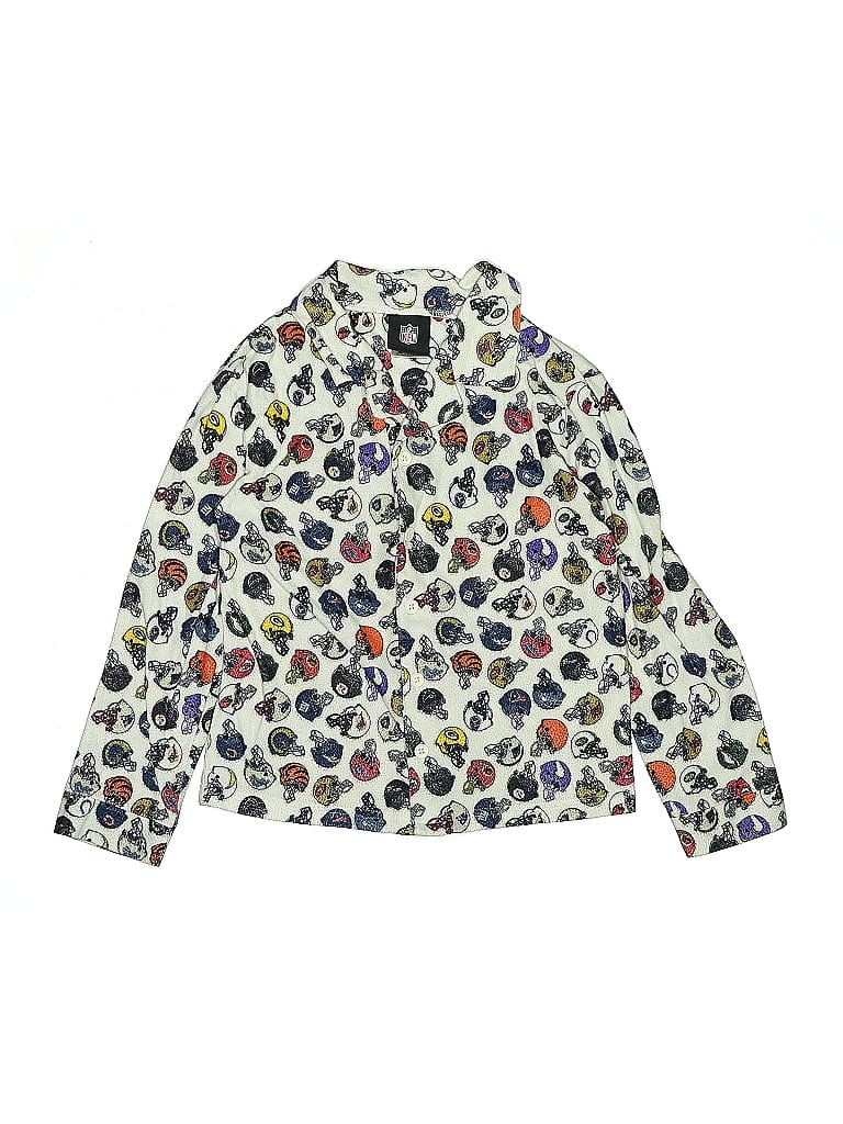 Pre-owned Nfl Kids' Long Sleeve Button Down Shirt In White