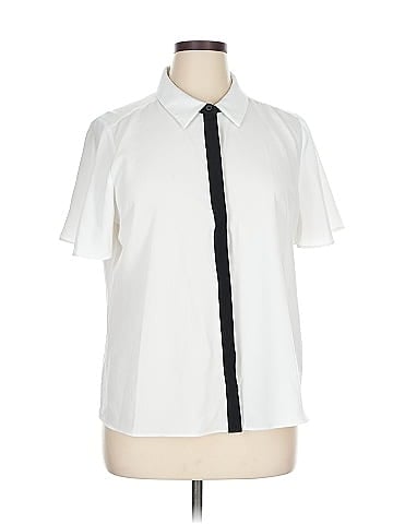 Karl Lagerfeld Paris Short Sleeve Blouse (view 1)