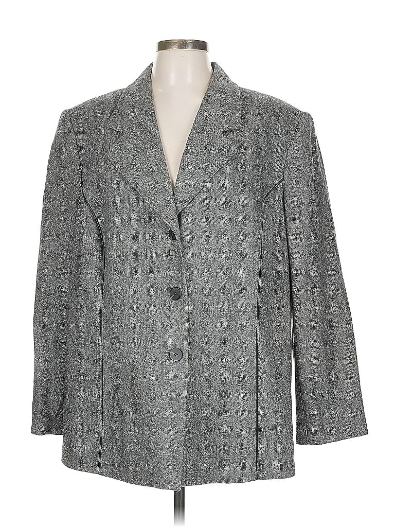 Pre-owned Le Suit Wool Blazer Jacket In Gray