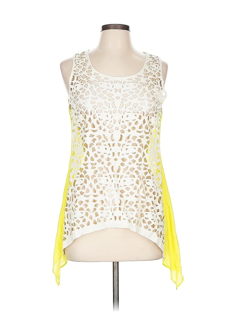Click to view more detailed imagery on our partner's website Pre-owned Karlie Sleeveless Blouse In Yellow