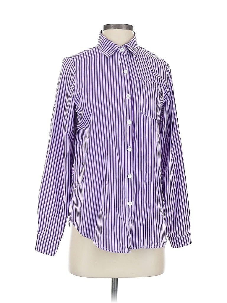 Pre-owned Unbranded Long Sleeve Blouse In Purple