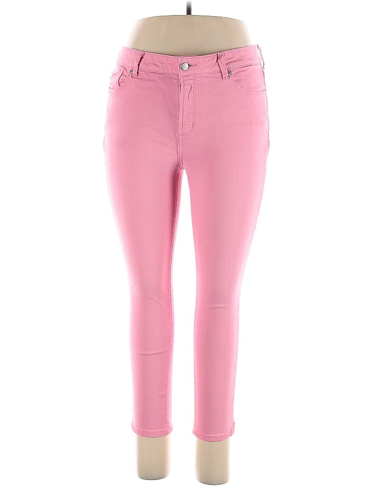 NYDJ Hearts Pink Jeans Size 14 - photo 1