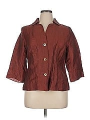 Jones New York Collection 3/4 Sleeve Button Down Shirt
