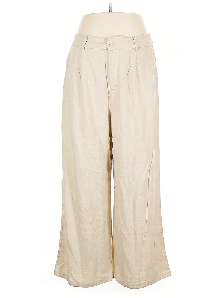 REWASH Pre-owned Linen Pants In White