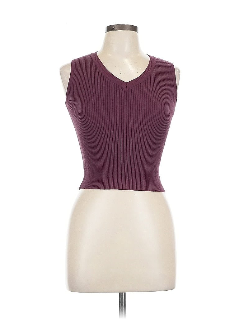 Pre-owned John Galt Sleeveless T-shirt In Burgundy