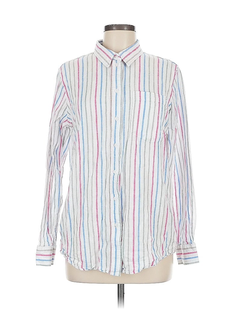 Pre-owned Gap Long Sleeve Button Down Shirt In White