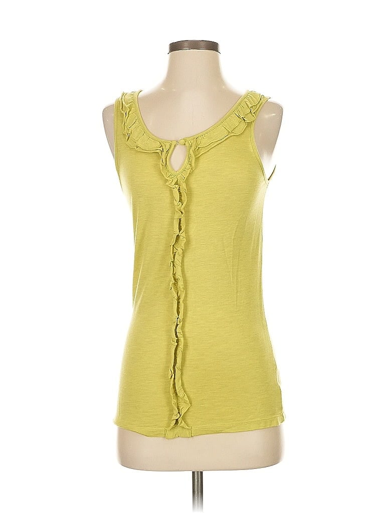 Pre-owned Merona Sleeveless Top Yellow Sweetheart Neckline Tops