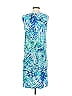 Susan Graver 100% Polyester Print Blue Casual Dress Size XS - photo 2