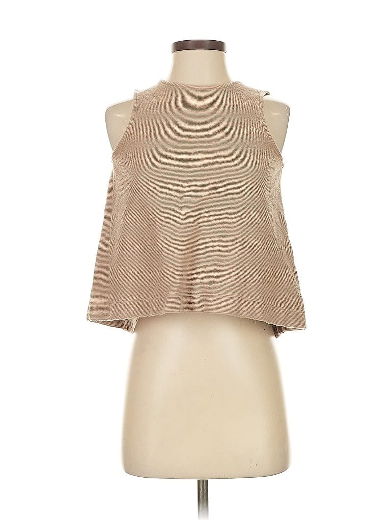 TeXTURE & THREAD Madewell 100% Cotton Tan Sleeveless Top Size XS - photo 1