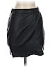 Express 100% Polyester Solid Black Faux Leather Skirt Size 0 - photo 1