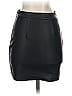 Express 100% Polyester Solid Black Faux Leather Skirt Size 0 - photo 2