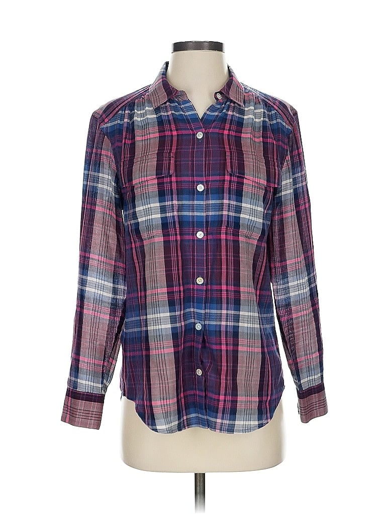 Pre-owned Tommy Bahama Long Sleeve Button Down Shirt In Purple