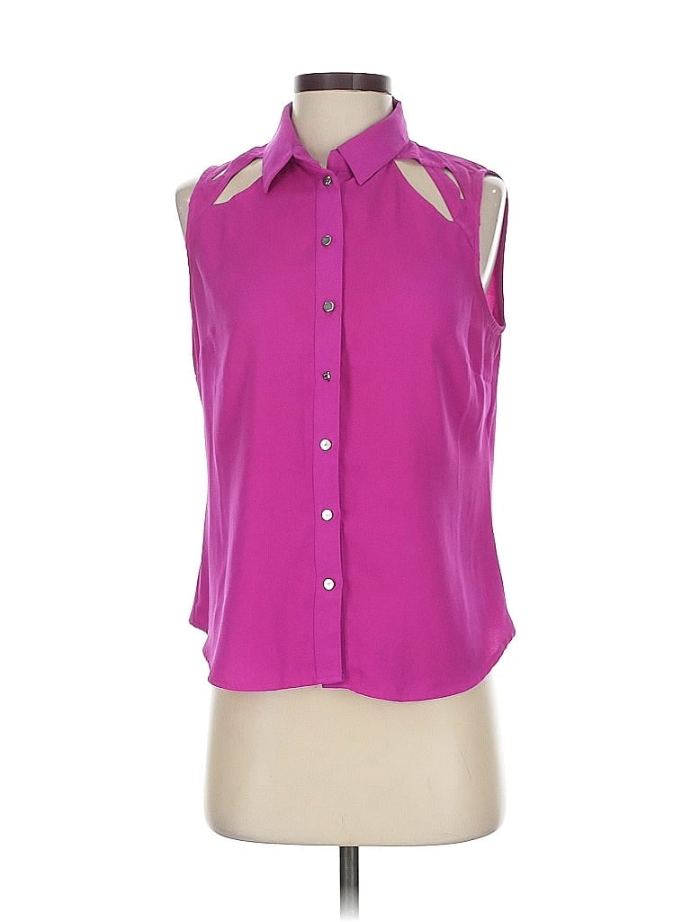 WORTHINGTON Pre-owned Sleeveless Button Down Shirt In Purple