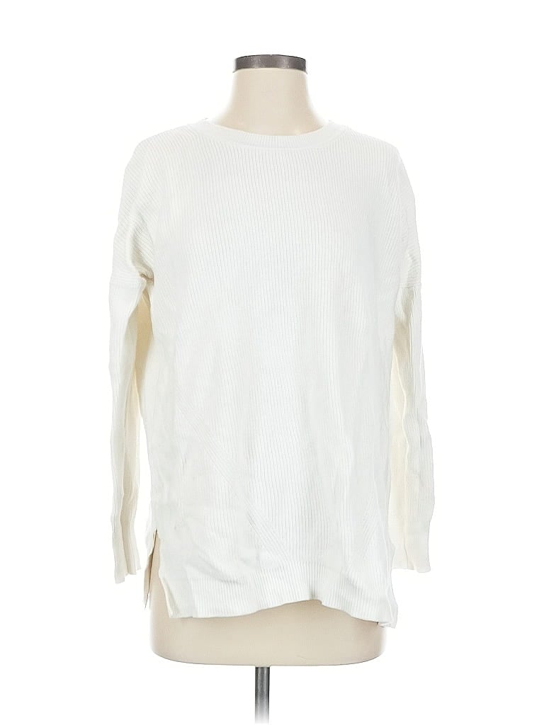 Pre-owned M Magaschoni Pullover Sweater In White