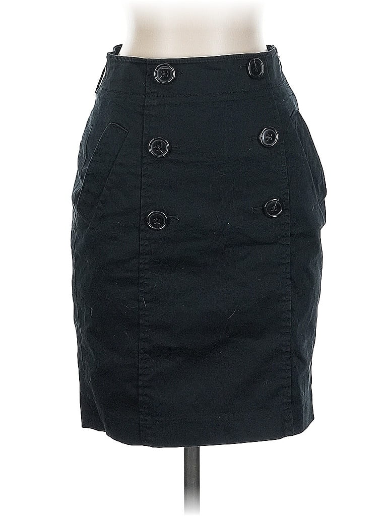 Ann Taylor Factory Solid Black Casual Skirt Size 2 (petite) - photo 1