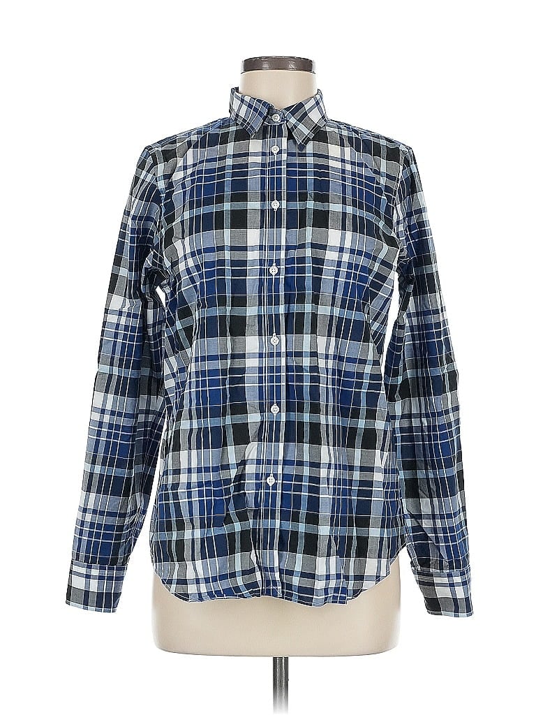 Pre-owned Chaps Long Sleeve Button Down Shirt In Blue