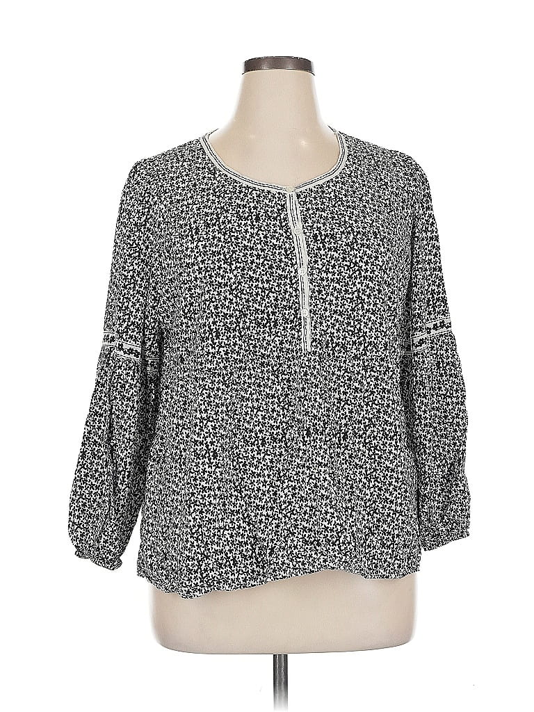 Pre-owned Max Studio 3/4 Sleeve Blouse In White