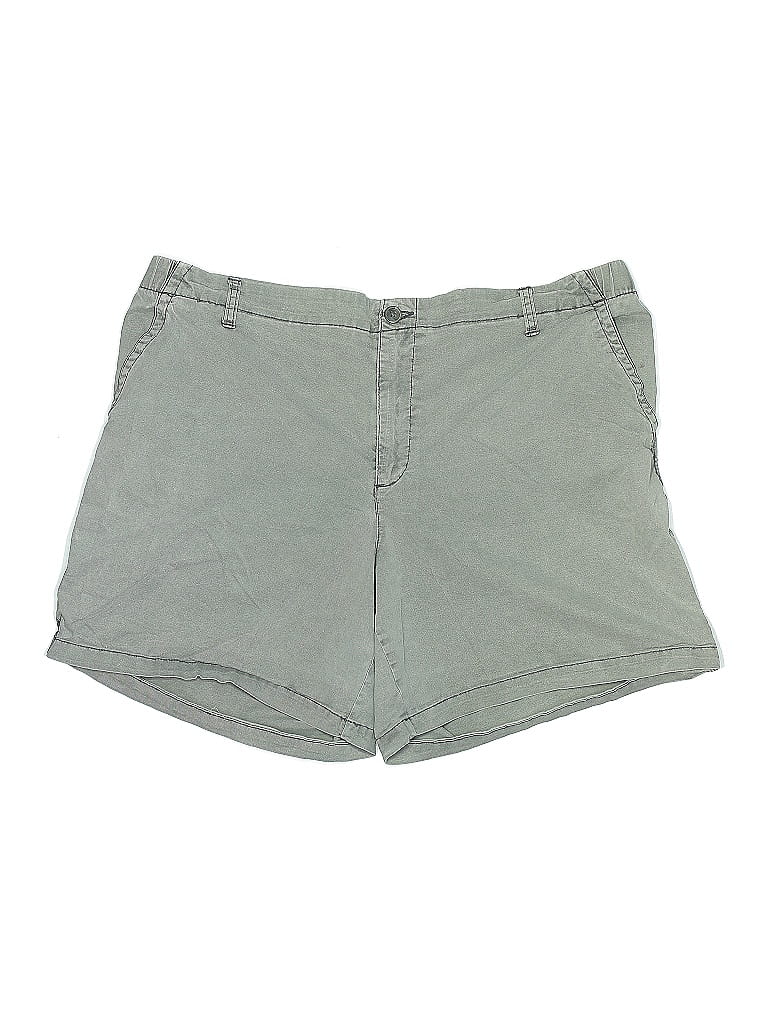 Old Navy - Maternity Solid Green Gray Khaki Shorts Size XXL - photo 1