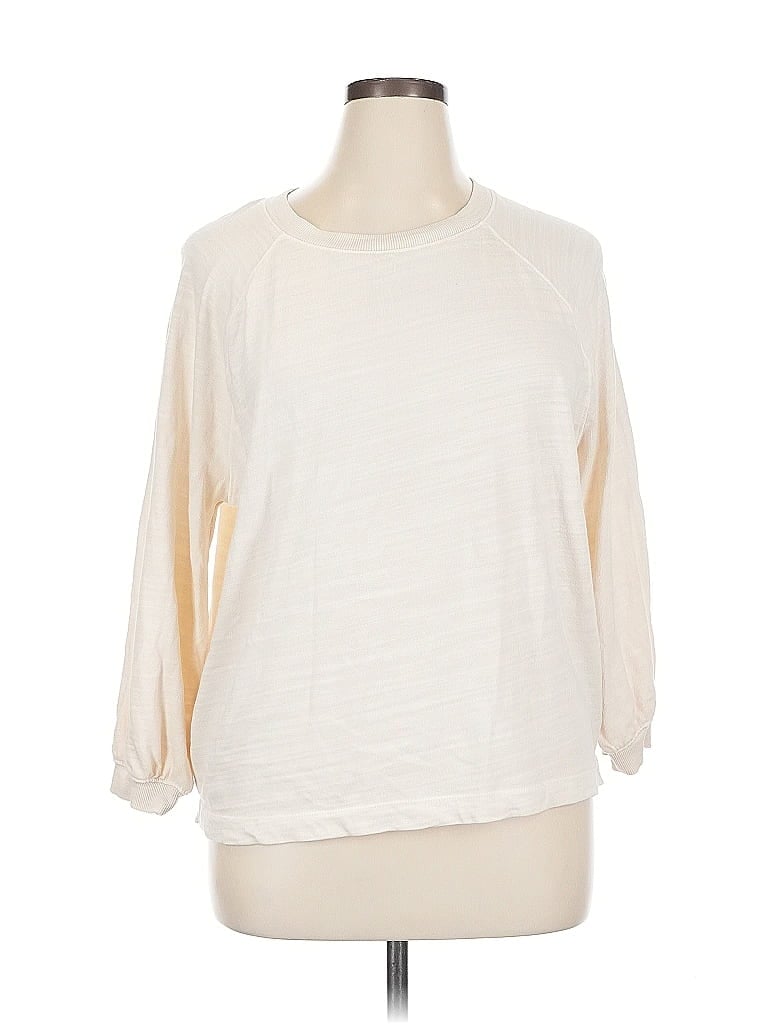 Pre-owned Ann Taylor Loft 3/4 Sleeve T-shirt In White