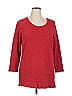 Purejill 100% Cotton Red 3/4 Sleeve Top Size XL - photo 1