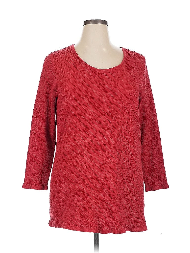 Purejill 100% Cotton Red 3/4 Sleeve Top Size XL - photo 1