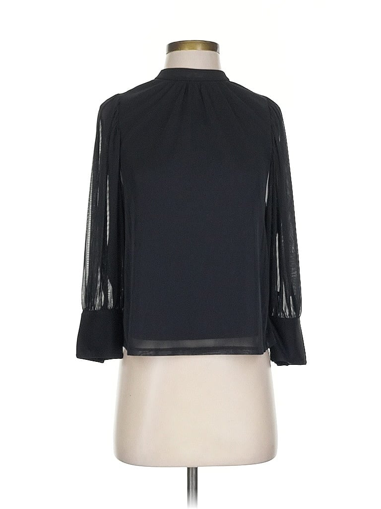 Pre-owned Express 3/4 Sleeve Blouse In Black