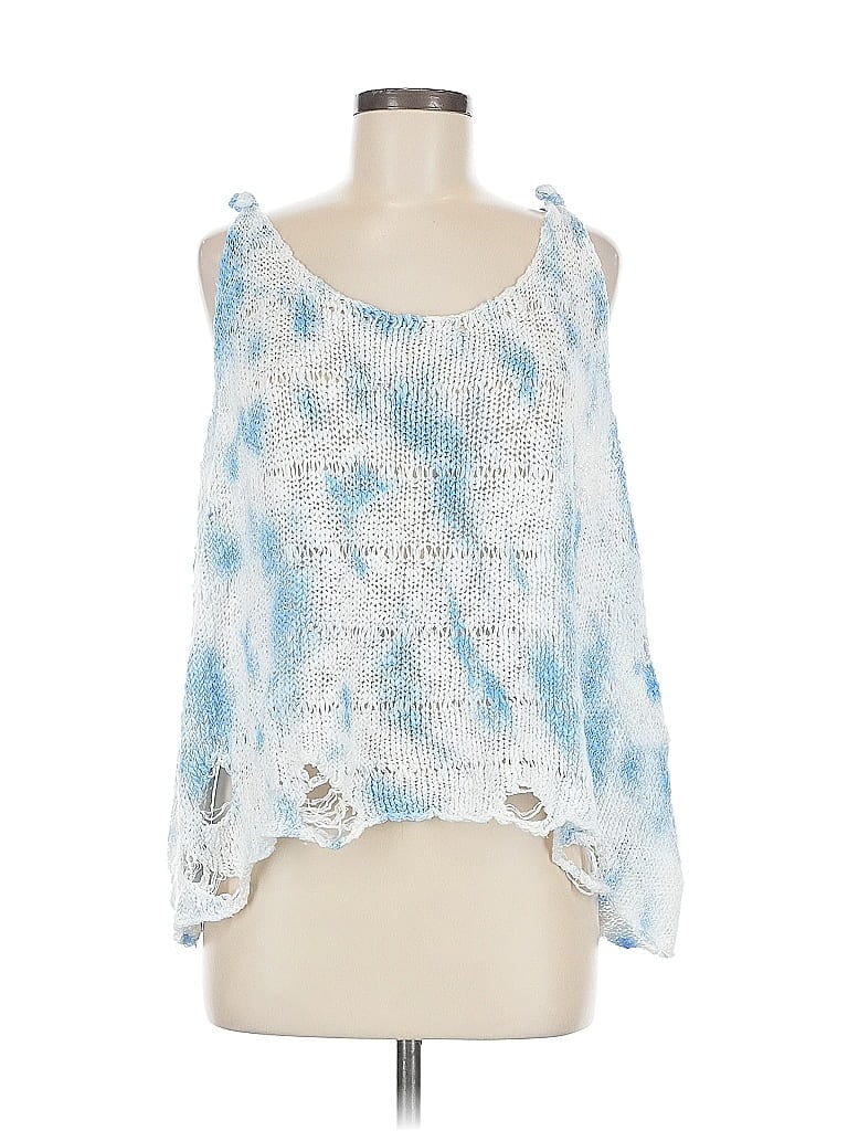 Wildfox Tie-dye Blue Pullover Sweater Size M - photo 1