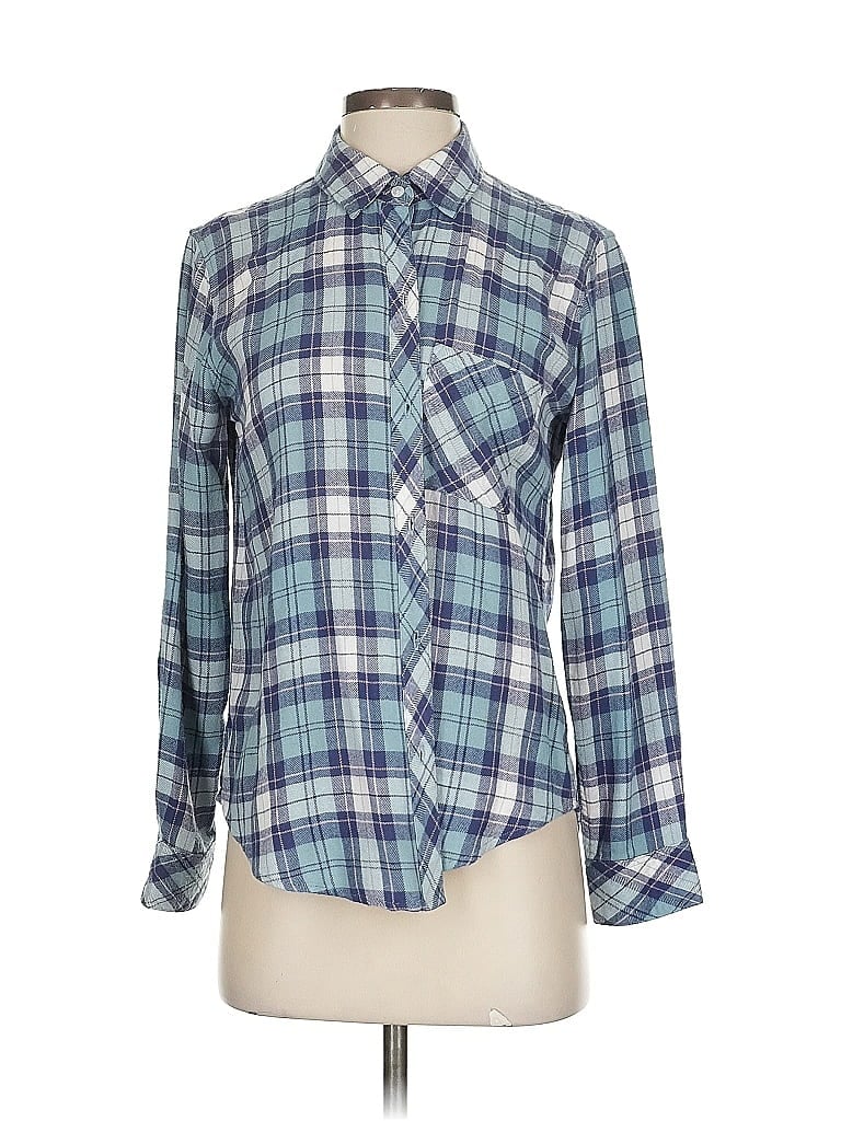 Pre-owned Rails Long Sleeve Button Down Shirt In Blue