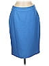 Armani Collezioni Chevron-herringbone Blue Formal Skirt Size 8 - photo 1